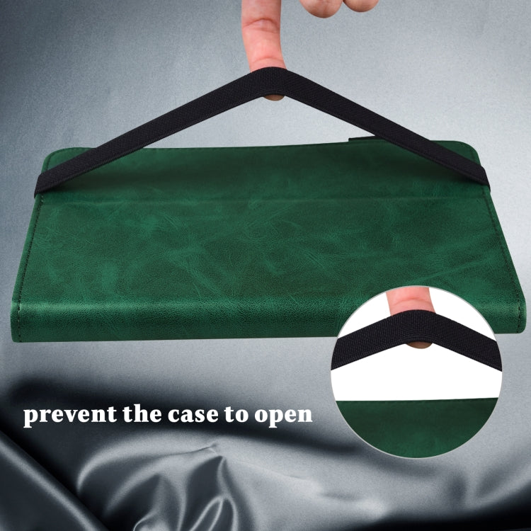 For Lenovo Tab P11 Gen 2 Embossed Striped Leather Tablet Case(Green) - Lenovo by PMC TechLife | Online Shopping South Africa | PMC TechLife | Buy Now Pay Later Mobicred