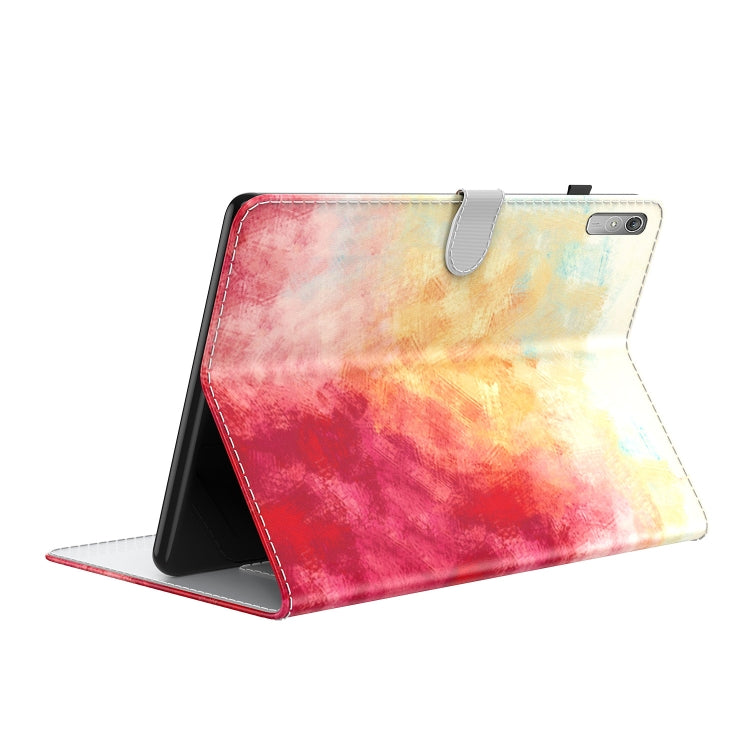 For Lenovo Tab P11 Gen 2 11.5 Watercolor Pattern Flip Leather Tablet Case(Spring Cherry) - Lenovo by PMC TechLife | Online Shopping South Africa | PMC TechLife | Buy Now Pay Later Mobicred
