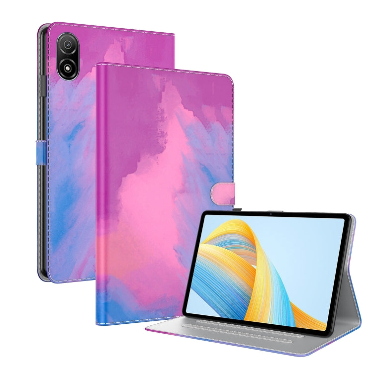 For Honor Pad V8 Pro Watercolor Pattern Flip Leather Tablet Case(Purple Red) - Lenovo by PMC TechLife | Online Shopping South Africa | PMC TechLife | Buy Now Pay Later Mobicred