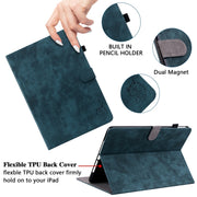 For Honor Pad V8 Pro Tiger Pattern Flip Leather Tablet Case(Dark Blue)