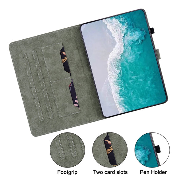 For Honor Pad V8 Pro Tiger Pattern Flip Leather Tablet Case(Dark Blue)
