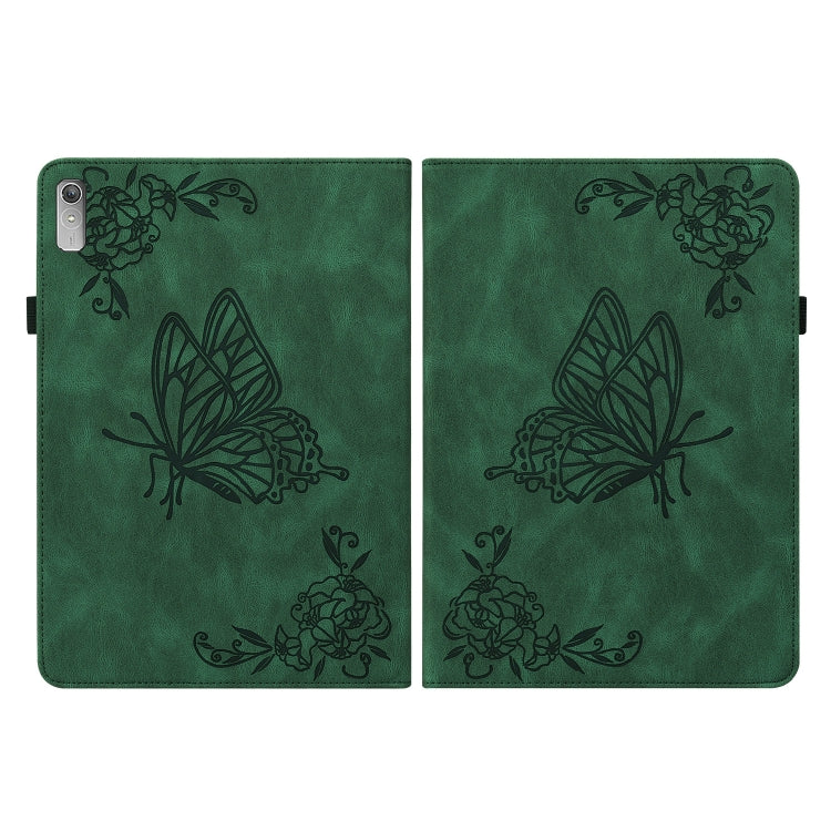 For Lenovo Tab P11 Gen 2 11.5 Butterfly Flower Embossed Leather Tablet Case(Green) - free shipping - PMC TechLife - Order now!
