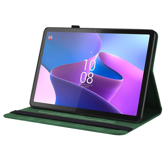 For Lenovo Tab P11 Gen 2 11.5 Butterfly Flower Embossed Leather Tablet Case(Green)