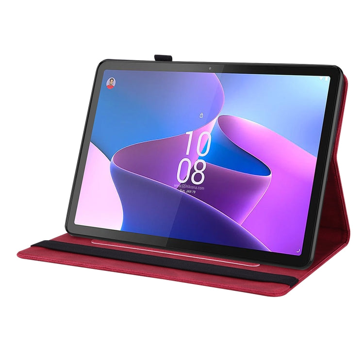 For Lenovo Tab P11 Gen 2 11.5 Butterfly Flower Embossed Leather Tablet Case(Red)
