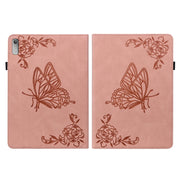 For Lenovo Tab P11 Gen 2 11.5 Butterfly Flower Embossed Leather Tablet Case(Rose Gold)