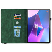 For Lenovo Tab P11 Pro Gen 2 11.2 Butterfly Flower Embossed Leather Tablet Case(Green)