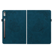 For Lenovo Tab P11 Pro Gen 2 11.2 Butterfly Flower Embossed Leather Tablet Case(Blue)