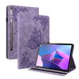 For Lenovo Tab P11 Pro Gen 2 11.2 Butterfly Flower Embossed Leather Tablet Case(Purple) - Lenovo by PMC TechLife | Online Shopping South Africa | PMC TechLife | Buy Now Pay Later Mobicred