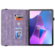 For Lenovo Tab P11 Pro Gen 2 11.2 Butterfly Flower Embossed Leather Tablet Case(Purple)