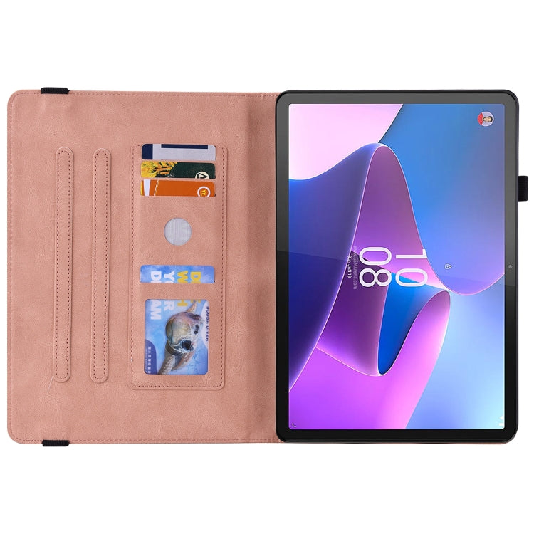For Lenovo Tab P11 Pro Gen 2 11.2 Butterfly Flower Embossed Leather Tablet Case(Rose Gold) - Lenovo by PMC TechLife | Online Shopping South Africa | PMC TechLife | Buy Now Pay Later Mobicred