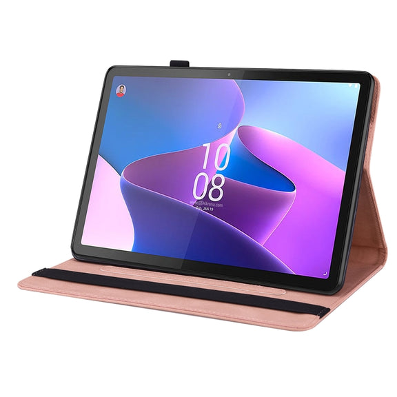 For Lenovo Tab P11 Pro Gen 2 11.2 Butterfly Flower Embossed Leather Tablet Case(Rose Gold)
