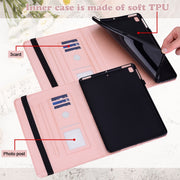 For Huawei MatePad SE 10.4 2022 Tree & Deer Pattern Embossed Leather Tablet Case(Pink)
