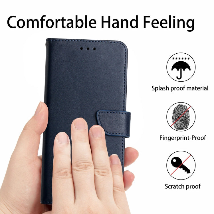 For Honor X9a 5G / Magic5 Lite Genuine Leather Fingerprint-proof Flip Phone Case(Blue) - Honor Cases by PMC TechLife | Online Shopping South Africa | PMC TechLife | Buy Now Pay Later Mobicred