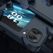 For OPPO Find N2 Flip Three-stage Skin Feel PC Phone Case with Hinge(White)