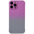 For iPhone 14 Frameless Skin Feel Gradient Phone Case(Dark Purple + Grey) - iPhone 14 Cases by PMC TechLife | Online Shopping South Africa | PMC TechLife | Buy Now Pay Later Mobicred
