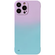 For iPhone 12 Pro Max Frameless Skin Feel Gradient Phone Case(Light Purple + Light Blue) - iPhone 12 Pro Max Cases by PMC TechLife | Online Shopping South Africa | PMC TechLife | Buy Now Pay Later Mobicred