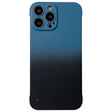 For iPhone 12 Frameless Skin Feel Gradient Phone Case(Blue + Black) - iPhone 12 / 12 Pro Cases by PMC TechLife | Online Shopping South Africa | PMC TechLife | Buy Now Pay Later Mobicred