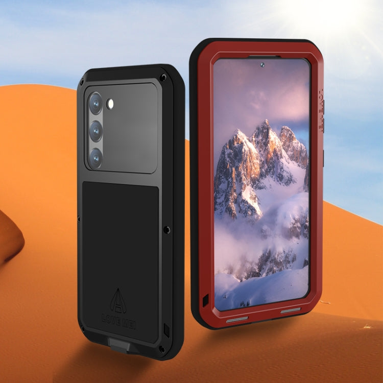 For Samsung Galaxy S23 5G LOVE MEI Metal Shockproof Life Waterproof Dustproof Phone Case(White) - free shipping - PMC TechLife - Order now!