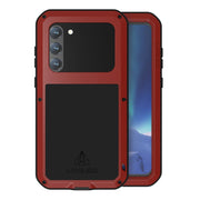 For Samsung Galaxy S23+ 5G LOVE MEI Metal Shockproof Life Water-resistant Dustproof Phone Case(Red)