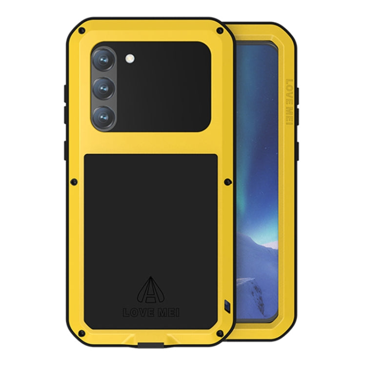 For Samsung Galaxy S23+ 5G LOVE MEI Metal Shockproof Life Waterproof Dustproof Phone Case(Yellow) - Galaxy S23+ 5G Cases by LOVE MEI | Online Shopping South Africa | PMC TechLife | Buy Now Pay Later Mobicred