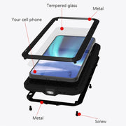 For Samsung Galaxy S23+ 5G LOVE MEI Metal Shockproof Life Water-resistant Dustproof Phone Case(Red)