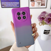 For Huawei Mate 50 Pro Frameless Skin Feel Gradient Phone Case(Dark Purple Grey)
