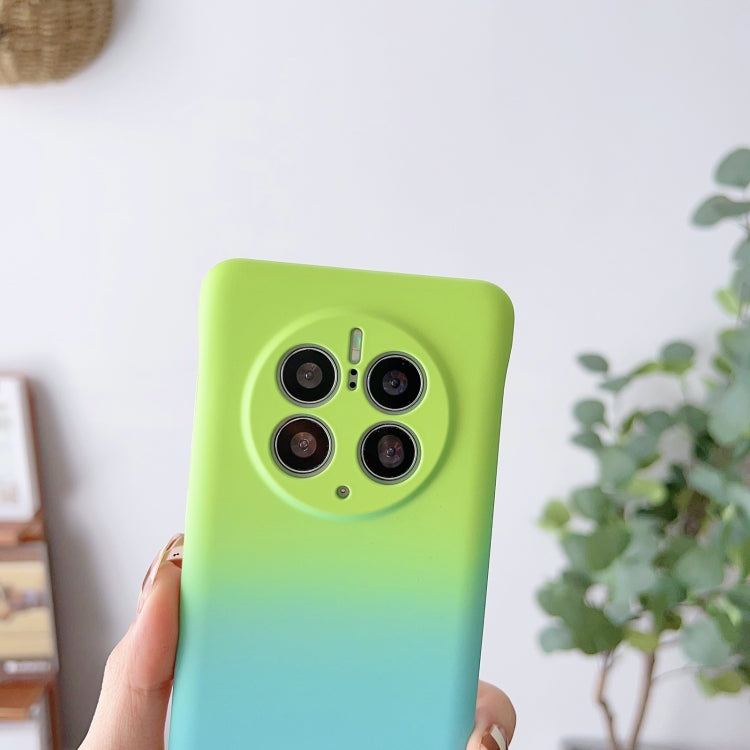 For Huawei Mate 50 Pro Frameless Skin Feel Gradient Phone Case(Light Purple Blue)