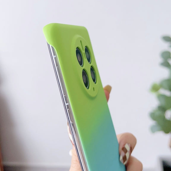 For Huawei P50 Pro Frameless Skin Feel Gradient Phone Case(Orange Yellow)