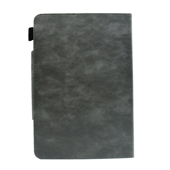 For 7 inch Suede Cross Texture Magnetic Clasp Leather Tablet Case(Grey)