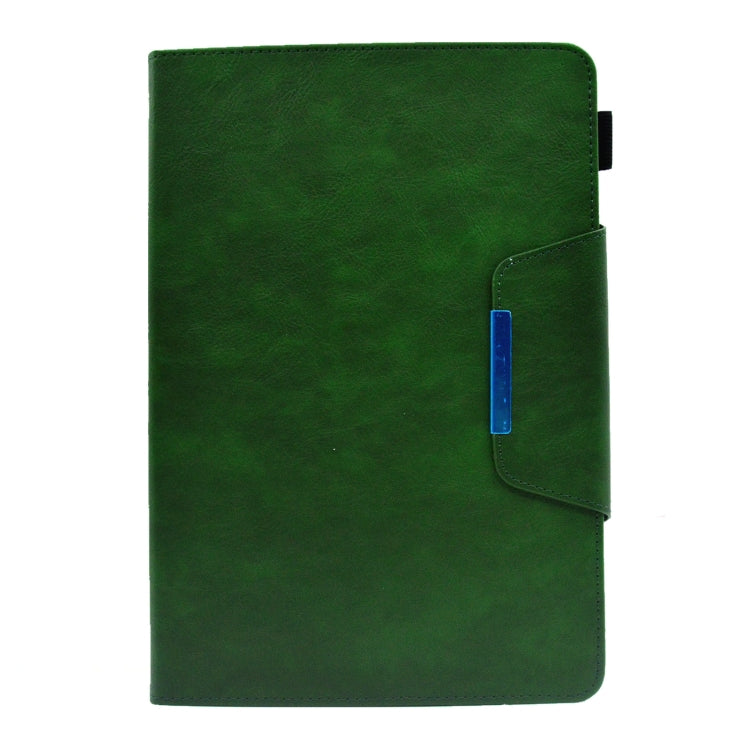 For 7 inch Suede Cross Texture Magnetic Clasp Leather Tablet Case(Green) - 7 inch by PMC TechLife | Online Shopping South Africa | PMC TechLife | Buy Now Pay Later Mobicred