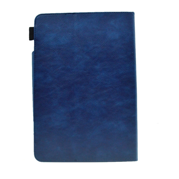 For 7 inch Suede Cross Texture Magnetic Clasp Leather Tablet Case(Blue)