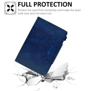 For 7 inch Suede Cross Texture Magnetic Clasp Leather Tablet Case(Blue)
