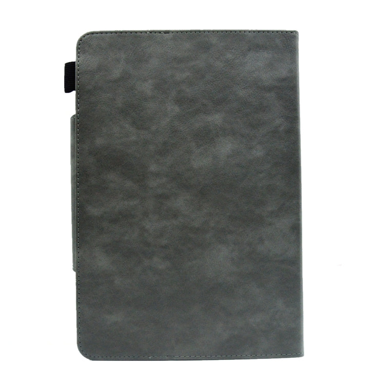 For 8 inch Suede Cross Texture Magnetic Clasp Leather Tablet Case(Grey)