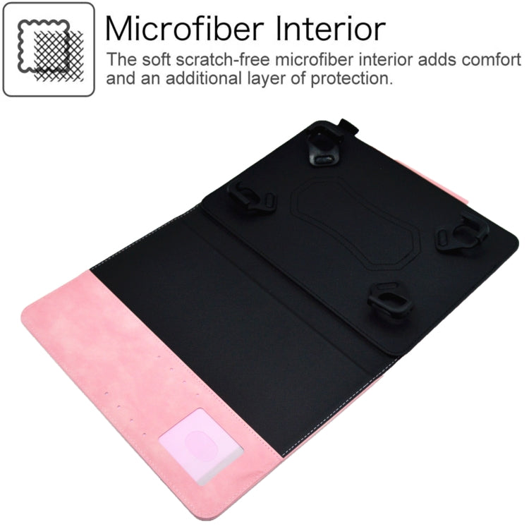 For 8 inch Suede Cross Texture Magnetic Clasp Leather Tablet Case(Pink) - free shipping - PMC TechLife - Order now!