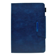 For 8 inch Suede Cross Texture Magnetic Clasp Leather Tablet Case(Blue)