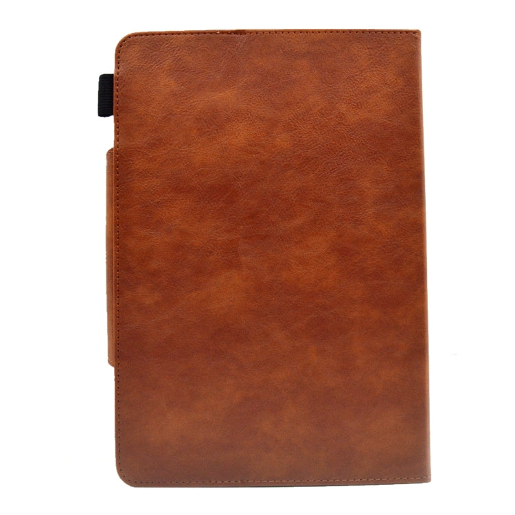 For 8 inch Suede Cross Texture Magnetic Clasp Leather Tablet Case(Brown) - 8 inch by PMC TechLife | Online Shopping South Africa | PMC TechLife | Buy Now Pay Later Mobicred
