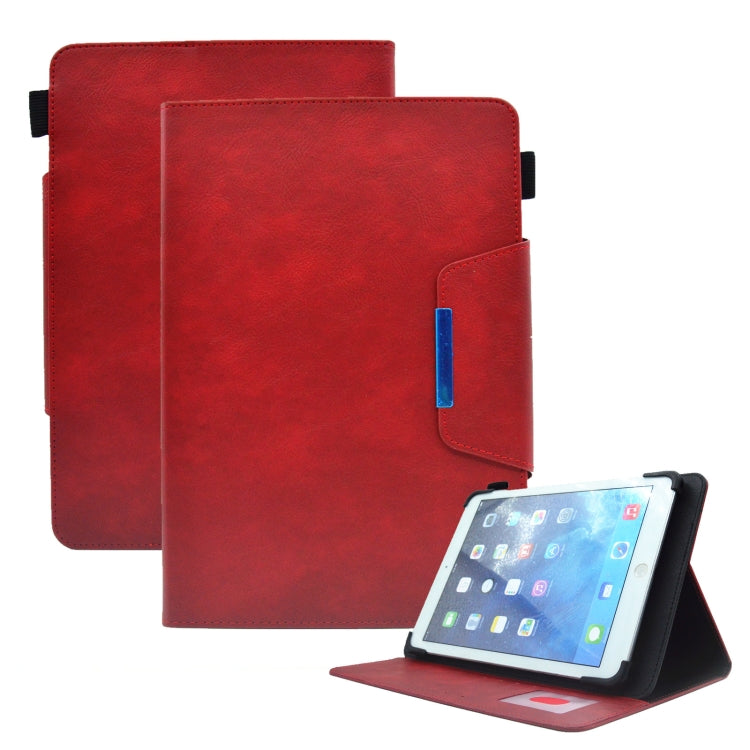 For 8 inch Suede Cross Texture Magnetic Clasp Leather Tablet Case(Red) - 8 inch by PMC TechLife | Online Shopping South Africa | PMC TechLife | Buy Now Pay Later Mobicred