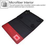 For 8 inch Suede Cross Texture Magnetic Clasp Leather Tablet Case(Red)