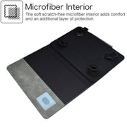 For 10 inch Suede Cross Texture Magnetic Clasp Leather Tablet Case(Grey)