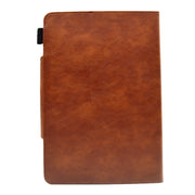 For 10 inch Suede Cross Texture Magnetic Clasp Leather Tablet Case(Brown)