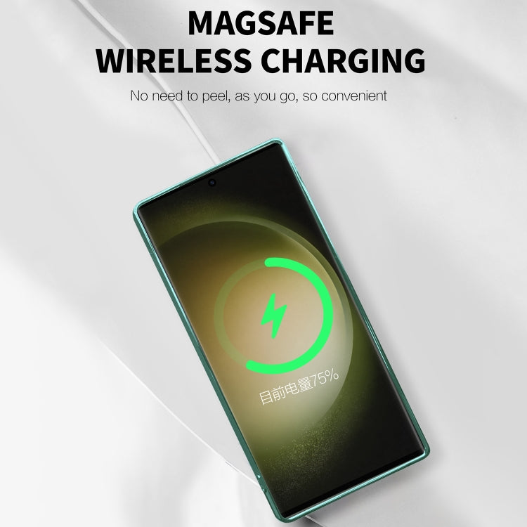 For Samsung Galaxy S23 Ultra 5G CD Texture Plating TPU MagSafe Phone Case with Lens Film(Pink) - Galaxy S23 Ultra 5G Cases by PMC TechLife | Online Shopping South Africa | PMC TechLife