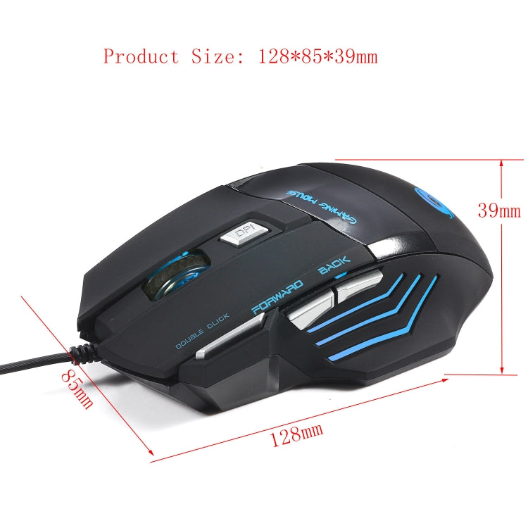 HXSJ A868 7-Keys Colorful Luminous Wired Mouse with Fire Button - Wired Mice by HXSJ | Online Shopping South Africa | PMC Jewellery | Buy Now Pay Later Mobicred