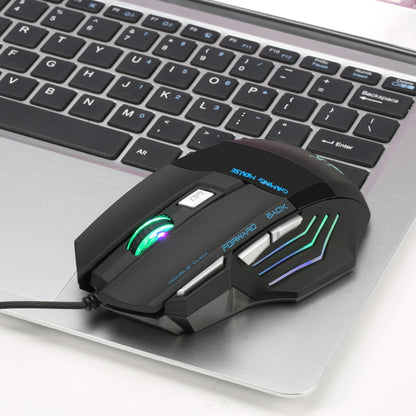 HXSJ A868 7-Keys Colorful Luminous Wired Mouse with Fire Button - Wired Mice by HXSJ | Online Shopping South Africa | PMC Jewellery | Buy Now Pay Later Mobicred
