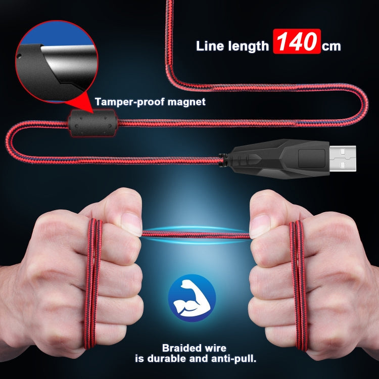 HXSJ A874 7-keys Flowing Water Crack Colorful Luminous Wired Gaming Mouse - Wired Mice by HXSJ | Online Shopping South Africa | PMC TechLife | Buy Now Pay Later Mobicred