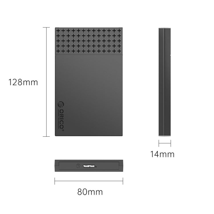 ORICO ORICO-2526U3-V1 2.5 inch USB 3.0 Micro-B Hard Drive Enclosure External Storage Case(Black) - HDD Enclosure by ORICO | Online Shopping South Africa | PMC TechLife | Buy Now Pay Later Mobicred