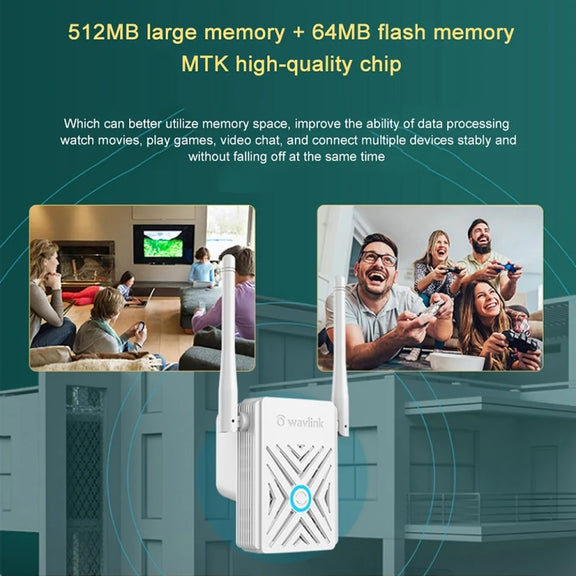 Wavlink WN578W2 300Mbps 2.4GHz WiFi Extender Repeater Home Wireless Signal Amplifier(UK Plug)