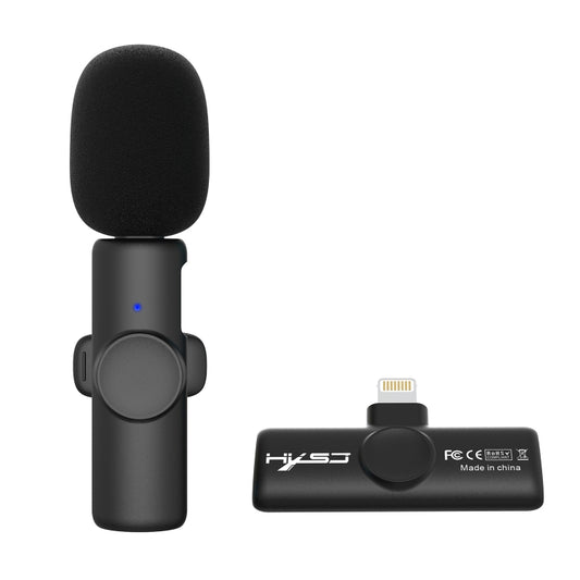 HXSJ F18 2.4G 8 Pin Noise Reduction Lavalier Wireless Microphone(Black) - free shipping - PMC Jewellery - Order now!