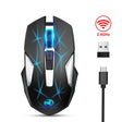 HXSJ T300 7 Keys 2400DPI 2.4G Colorful Luminous Wireless Mouse(Black) - Wireless Mice by HXSJ | Online Shopping South Africa | PMC TechLife | Buy Now Pay Later Mobicred