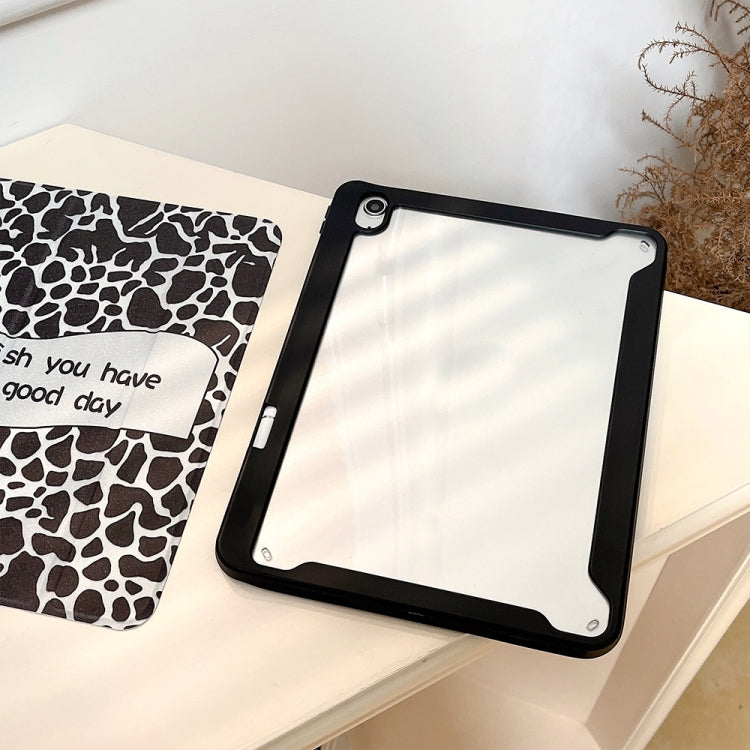 Magnetic Detachable Painted Tablet Leather Case For iPad Air 11 2024 / iPad Pro 11 2022 / 2021 / 2020 / 2018(Black and White Spots)