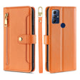 For Motorola Moto G Play 2023 Sheep Texture Cross-body Zipper Wallet Leather Phone Case(Orange) - Motorola Cases by PMC TechLife | Online Shopping South Africa | PMC TechLife | Buy Now Pay Later Mobicred